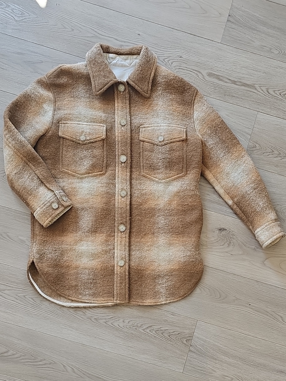 Wilfred Ganna Wool Alpaca Oversized Plaid Jacket, Small *Wear - Read Condition